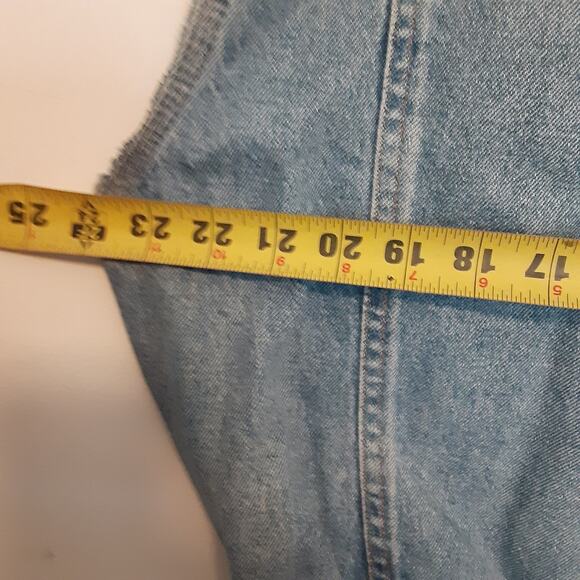 Vtg Carol's Denim's Womens 3XL Sleevless Jean Jacket Button Up Trucker Biker EUC - Picture 9 of 10